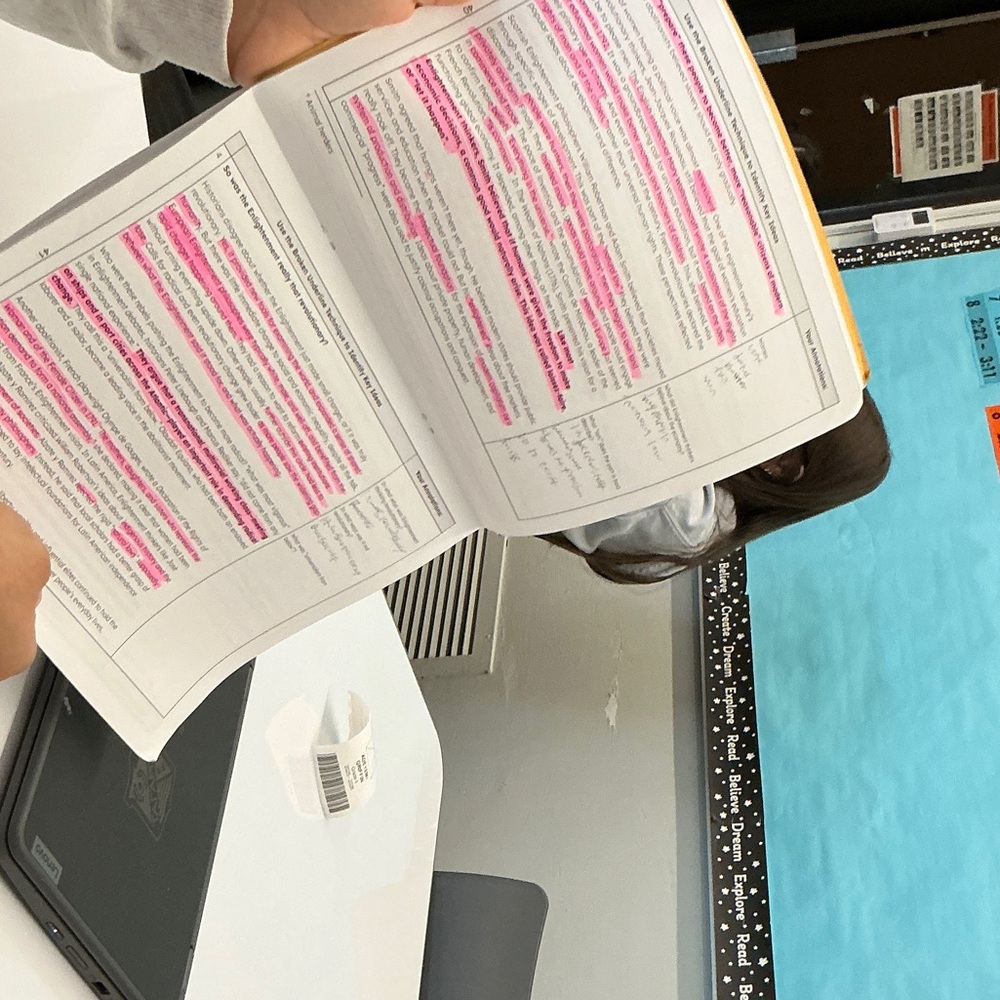 Public School Study Guide with Pink Highlights